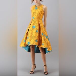 Chic Wish Brocade high/low Party Dress